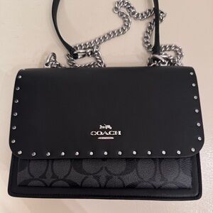 COACH-Klare Crossbody bag in Signature Canvas with Rivets-NWOT